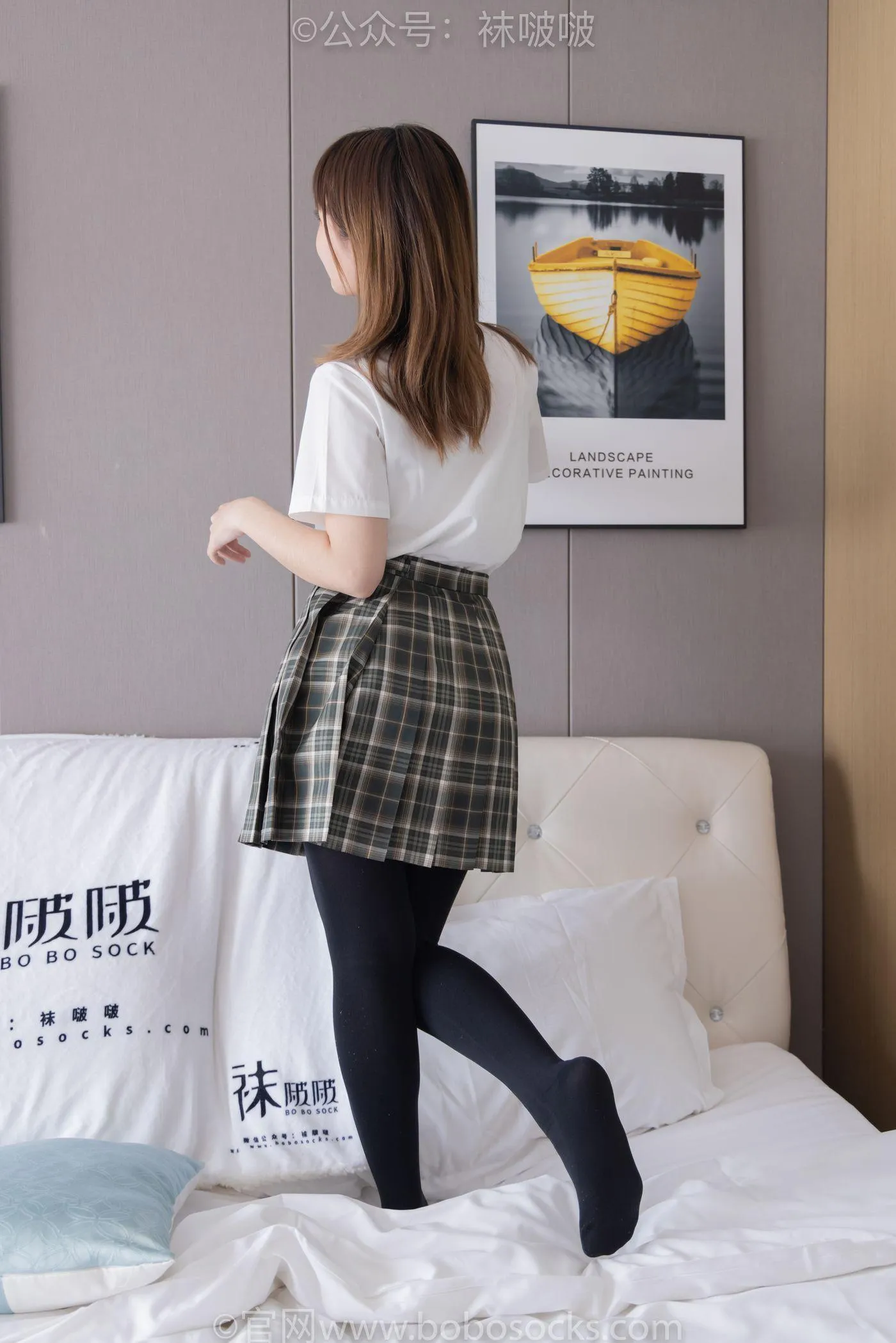 [BoBoSocks袜啵啵]NO.056 朵朵-JK制服、皮鞋、厚黑丝 [135P]插图